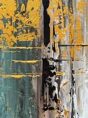 Original Acrylic Painting golden brown turquoise livingroom home wall art