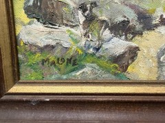 Vintage Malone Irish Landscape Oil Painting Gap of Dunloe Framed 8×10
