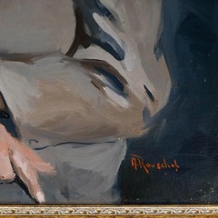 Anny Rouschop (b.1929) – 20th Century Oil, Dapper Gentleman