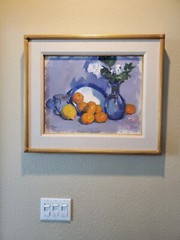 Listed Artist Raye Anne Marks Signed Framed Original Still life Oil Painting