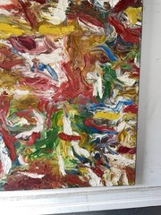 Original Oil Painting Heavy Textured 28×22” Unsigned Barbara J Koivisto SoHo NYC
