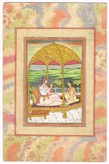 Indian Art Painting Of Emperor & Empress Enjoying Quality Time 7.5×11.5 Inches