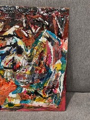 Contemporary Abstract Oil on Board Painting 15″ x 11″