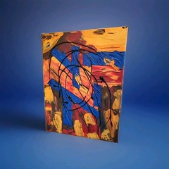 Abstract Painting on Canvas signed One of Kind Wall Decor Original Art