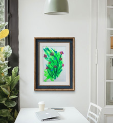 Messa Art- Wildflowers 3- 12×16 Abstract Impressionism Original Art on Paper
