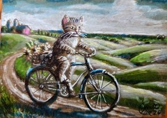 ACEO Jacob Landis Tabby Cat ORIGINAL Art Print # Of /25 „The Cute Little Kitten“