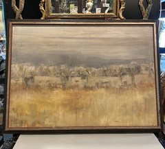 Signed Mid Century Modern Oil on Canvas Southwestern Painting By Beverly Goss