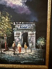 Stunning Framed Oil and canvas Paris painting signed by Caroline Burnett