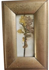 Gorgeous Small 2011 Russ Havard Watercolor Painting of a Tree, #10, Gold Frame