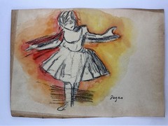 Edgar Degas COA Art Painting Original Drawing Vintage Signed