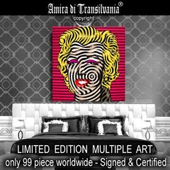 Contemporary Wall Art Pop Painting Marilyn Monroe Image Famous Celebrity Artist