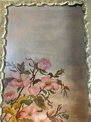 Superb Antique May Cross 1890 „Floral Scene“ Oil Painting – Signed/Framed