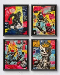 Faris Art-Nine Lives-11×14 Neo Expressionism Original Artwork on Canvas