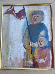 1960’S PROTEST PAINTING DEMONSTATORS MODERNISM EXPRESSIONISM ABSTRACT EXHIBITED