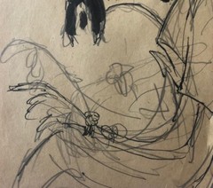 Cartoon by Juan David. Original. No signature. Good Vintage Condition