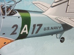 Raymond Waddey 2008 Painting on Canvas of US Navy Vought SB2U Vindicator 16″x20″