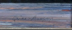 Original DEBORAH QUINN MUNSON ‚Clearing Sky‘ Pink Clouds Contemporary PAINTING