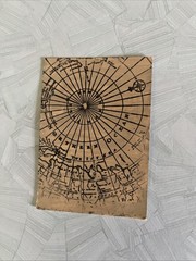 Stamped Map, abstract Artwork. ACEO Original Mixed Media Art Card, OOAK, Sale