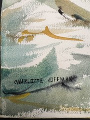 Stormy Waves–Charlotte Hoffman-Mid 20th American Art–Medium Size Watercolor