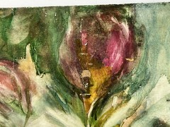 Oil On Masonite Flowers Painting Damaged Fine Art 18×25” Unsigned