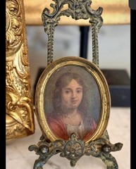 18th Century Italian School Portrait on Copper | Antique Miniature Oil Painting