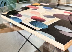 Rex Ray Original Mixed-Media Resin Collage Signed 4/02 #0600 12×16 San Francisco