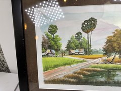 Lot Of 3 Original Watercolors from Vietnam? Framed SINGED KEO CHEA
