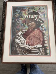 Color Pencil / Pastel Painting Native American Art ORGINAL