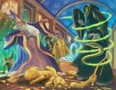 Harry Potter Dueling Wizards Mary GrandPre SIGNED Giclee Art Paper Ltd Ed of 250