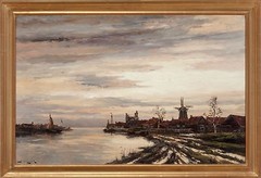 Hermanus Koekkoek Jr, (Dutch, 1836-1909) View of Dutch Harbour
