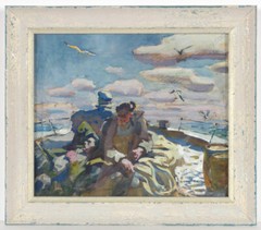 Anatoli Dovzhenko (1932-1991), „Fishermen“, Soviet Socialist Realism, 1960s (m)