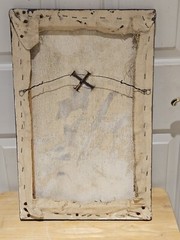 Vintage 1985 CRAIG ROBERTSON „Amazon Stick Man“ 3D Oil Painting on Canvas 20×13