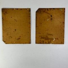 Rare Twin Pair Of Authentic Vintage Used Artist Paint Palettes, Decorative