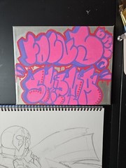 graffiti art original canvas NYC Graffiti Skema 1 Focus 1 Throwie Piece