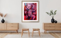 SIMEON GONZALES Original Painting COA / art studio Maryland – USA/LARGE XXL