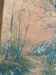 Raphael Senseman (1870 – 1965) „Path And Landscape Scene“ Watercolor Painting