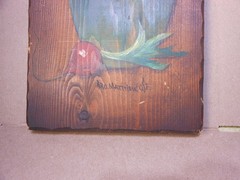 Brother Matthew OSF Small Folk Art Painting Green Pepper & Raddish