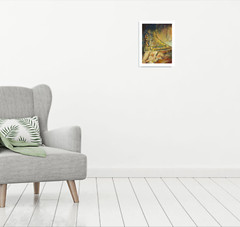 GERRY MILLER-.One-of-a-kind Artwork „Stairs“ Acrylic Paint on Paper.30x40cm.