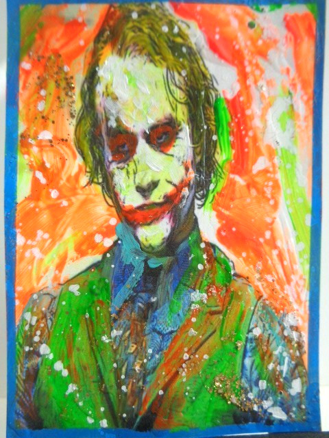 ATC ACEO THE JOKER Abstract Art