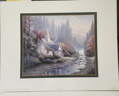 Thomas Kinkade „The Forest Chapel“ 2000 Lithorgraph 13″x10″ Lightpost Publishing