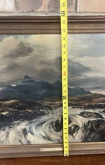 Vintage Original Oil Painting Sgurr Nan Gillean Skye Scotland Signed Miller 1975