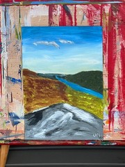 Laeknapes Edward’s Point 10×7 Original Abstract Paper Home Painting Landscape