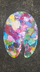 Artist Paint Palette Abstract Wall Art Acrylic Texture Studio Relic 16×20