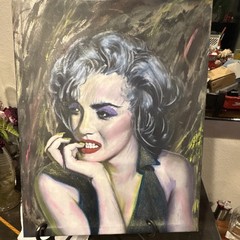 Original Hand painted Marilyn Monroe by G. Elsner
