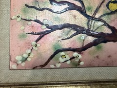 Vintage Mid-Century Enamel on Copper Plaque Painting by Tita Sterling