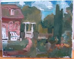 Surrealism Landscape Plein Air Oil Painting 16″x20″ Canvas Original Signed