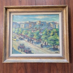 Vintage 50s San Francisco Oil Painting Rhode California Artist Street Scene…