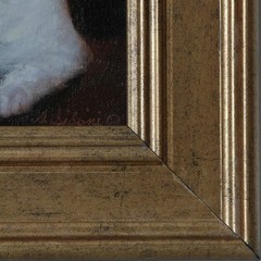 “Where You From, Buddy?” Oil Painting on Board by Anthony Sidoni Framed Cat