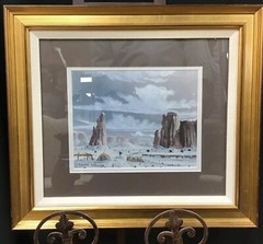 Watercolor Navajo Land Robert Draper Signed Matted & Framed Southwestern Art