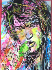 ATC ACEO Music ELVIS PRESLEY Abstract Art